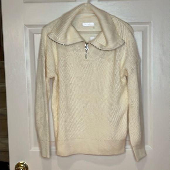 Kirundo Zip Neck Sweater - cream color, size S NWT - Picture 1 of 5